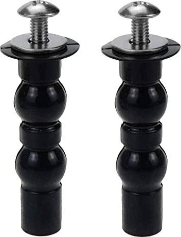 Toilet Seat Hinges Screws, 2 Pcs Expanding Rubber Bolt Top Nuts Set for Top Mount Toilet Seat Tightening Kit Replacement, Universal Toilet Seat Blind Hole Fixing Kit