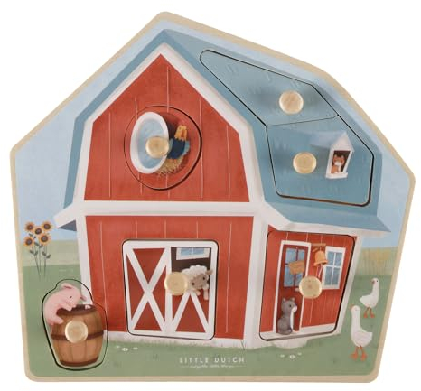 Little Dutch 7158 FSC Holz Greifpuzzle Bauernhof - Little Farm