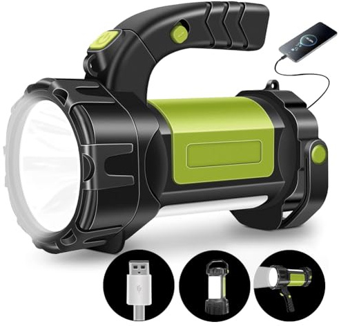 Uppladdningsbar campinglampa, superljus LED-campinglampa, 800 lumen, vattentät campinglampa med 7 lägen med 3 600 mAh powerbank för nödsituationer utomhus, vandring, fiske
