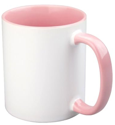 CRUMANCY Ceramic Coffee Mug, Sublimation Mugs, 11oz Sublimation Blanks Mugs Coffee Mug with Handle, Restaurant Cups for Coffee Tea Cocoa Cappuccino Cereal, Matte White