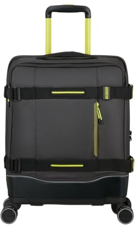 American Tourister URBAN TRACK SPINNER S TSA COATED BLACK/LIME 4 Rad Trolley