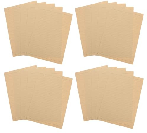 LALAFINA 50 Sheets B5 Lined Kraft Letter Writing Paper Vintage Retro Stationery Paper for Valentine’S Day Rustic Brown for Love Letters and Thank You Notes for Personal and Office Use