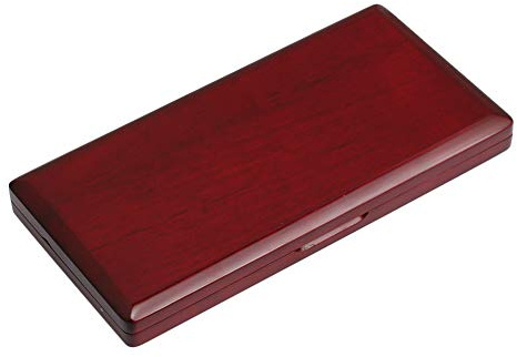 Mxfans Elegant Handmade Wooden Bassoon Reed Box for 9 Reeds Red Wood Color