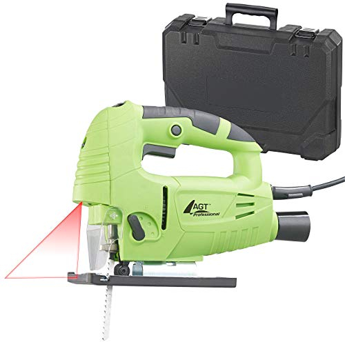 AGT Professional Elektrische Stichsäge: Professionelle Laser-Stichsäge mit LED-Licht, 3.000 U/Min., 800 Watt (Pendelhub-Stichsäge, Profi-Stichsäge, Stichsägeblätter)