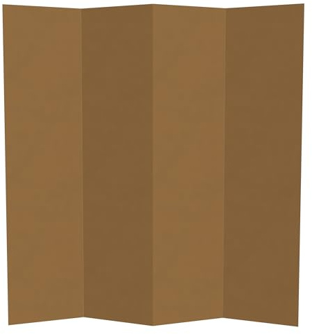 6 ft. Tall Brown Temporary Cardboard Folding Screen - 4 Panel