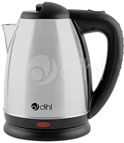 Dihl 2000W Brushed Stainless Steel Kettle 1.8L 1800ml Cordless Jug Electric 360°