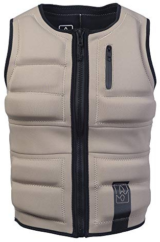 Mens Neoprene Wakesurf Comp Vest - Designed Exclusively for Wake Surfing, but Great for All Other Watersports Activities! (Sand, Medium)