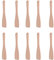 10 Pièces Pelle en Bois Naturel Pelle en Bois Spatule à Crème au Beurre Idéale pour Retirer le Fromage, les Pommes de Terre, Les Légumes et la Viande des Casseroles(Bois)