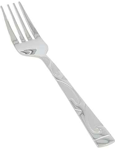 6x AL-5004 Forchette da Cucina  Posate Menu Kuchenlgabel Acciaio Inox Forcella Argento Lucido con Incisione