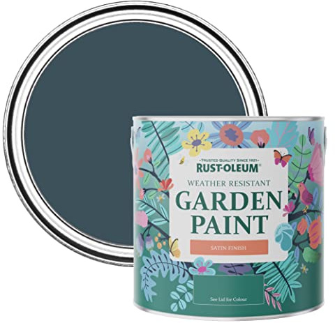 Rust-Oleum Blue Mould-Resistant Garden Paint In Satin Finish - Evening Blue 2.5L