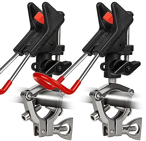 QualyQualy Porta canna da pesca, canne da barca, in acciaio inox e plastica, porta canna da pesca, barca e kayak, accessori per barche, 2 pezzi