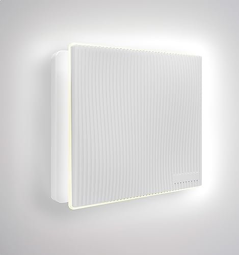 CubeTECH CTQF100t Smart LED 4 Inch Bathroom Extractor Fan w/Timer Overrun Delay. White Grooved High Airflow Silent Bathroom Fan - Toilet Ventilation | Kitchen Ceiling Extractor - Fan Shower 240v