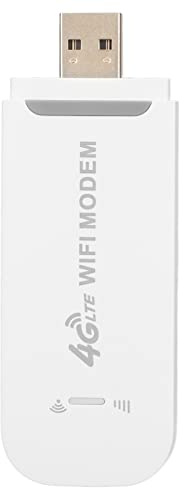 Jectse Router Wireless 4G LTE 150 Mbps, Interfaccia USB, Supporto 10 Utenti, Modem WiFi Portatile, per Tablet Laptop, Bianco, Leggero e Portatile