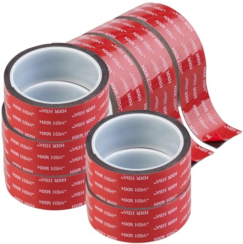 AGT Hochleistungs-Klebeband: 8er-Set Industrie Acryl Doppelklebebänder, 5cm x 3m, 55 kg pro Meter (Powertape, Acrylklebeband, Selbstklebende Fliesen)