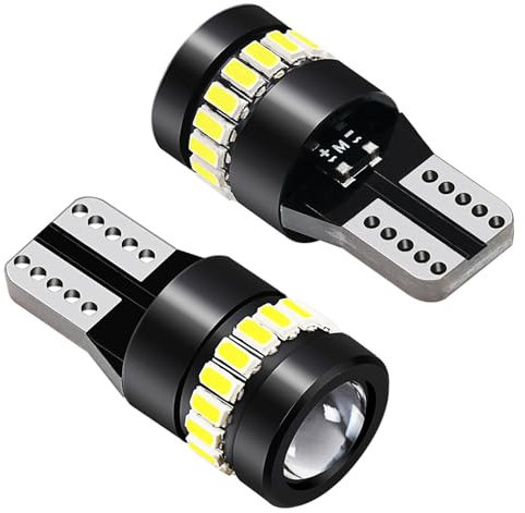 2 Pezzi Lampadine T10 W5W LED 194,Senza Errori Lampadine LED 6000K Luce Targa, 3014SMD 12V, Compatibilità Universale per Luce di Posizione Interior Segnale Cupola Cruscotto Durata Prolungata