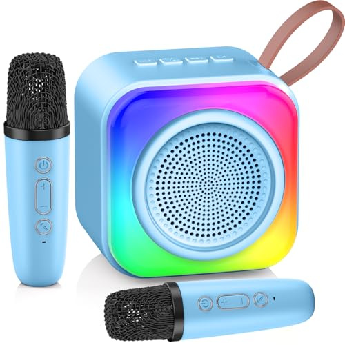 Stocking Fillers for Teen Girls - Karaoke Machine, Christmas Secret Santa Gifts, Girls Birthday Presents for Age 4-10 Daughter, Niece, Granddaughter (Blue)