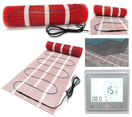 Heat Up Electric Underfloor Heating Sticky Mat 150W per m² for Stone Tiles Laminate Ceramic Porcelain etc (3m x 0.5m)