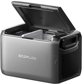EF ECOFLOW GLACIER Classic 55L réfrigérateur congélateur portable à deux zones, refroidissement autonome 39h, glacière de camping pour l'extérieur, pêche, vie en van, voyages en voiture et hors réseau