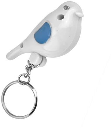 Syrisora Utsökt, Intelligent Key Finder LED Whistle-nyckelring med Batteri för Enkelt Hitta (Vit)