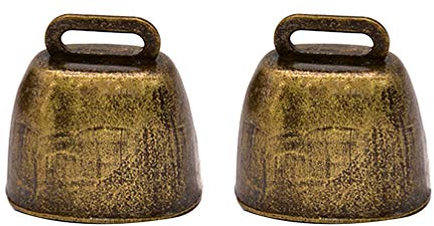 NUOBESTY Cencerros De Metal con Mango para Juegos De Fútbol Bodas Clases Y Fiestas Campanas De Llamada Cuadradas 1.5 Pulgadas Accesorios De Percusión Portátiles