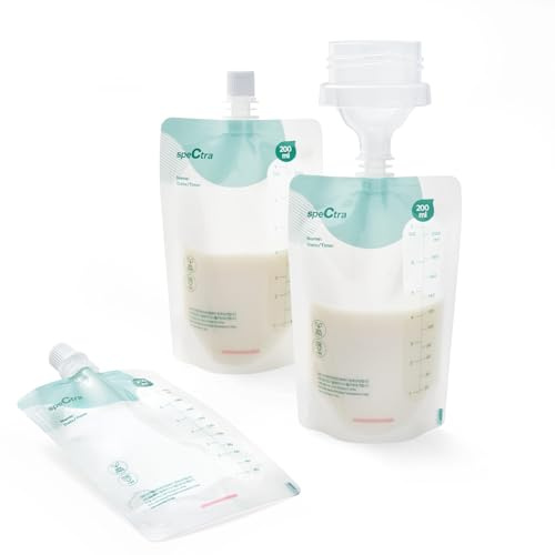 Spectra - Sacchetti per la raccolta del latte Simple Store da 200 ml – Igenico doppio rivestimento isolante a prova di perdite – Comodo contenitore per il latte per mamme impegnate – 10 pezzi