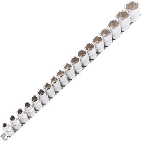 TECPO Universal Anti-Rutsch-Steckschlüssel-Satz 1/2 Zoll 18-tlg 8-32mm Stecknuss