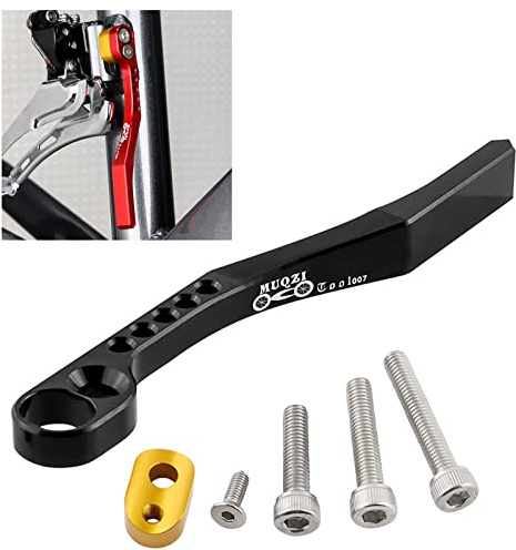 MotuTech Guide-chaînes pour Vélo de Route Vélo de Ville Bicyclette Chaine Stabilisateur Anti-décrochage Anti-Chute Protecteur en Aluminium (Noir)