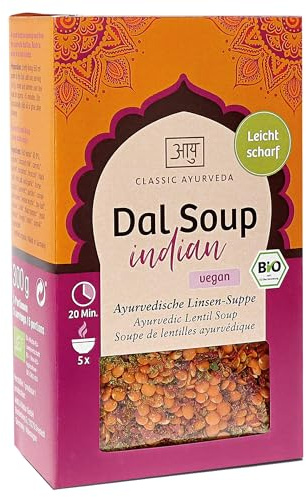 Classic Ayurveda - Bio Dal Soup Indian - 300 g - Leicht scharf mit ayurvedischen Gewürzen und Bio-Gemüsen, fertig in 20 Minuten