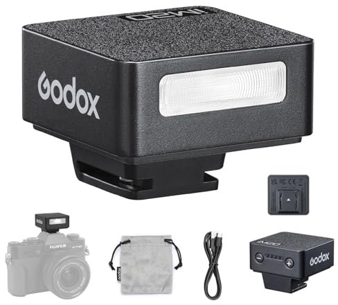 Godox iM20 Cámara Flash, 440 Full Power Flashes, incorporada Batería con 5 Niveles de Potencia para Canon/Sony/Fujifilm/Nikon/Panasonic/Olympus, para Cámaras con Zapata de Single-Contact