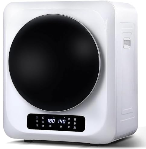 Vented Tumble Dryer, Wall-Mounted Tumble Dryer for Clothes, with LCD Display and Stainless Steel Drum, 8.8 lbs Capacity
