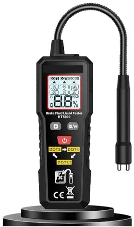 Comprobador de líquido de frenos, Probador Digital De Líquido De Frenos, Detector De Humedad De Aceite De Frenos De Automóvil Con Retroiluminación, Sonda Flexible, Comprobador De Aceite De Frenos