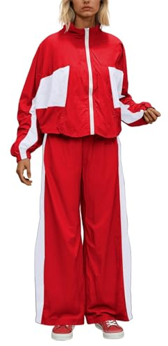 Vhersily 2025 Combinaison Veste De Pluie Coupe Vent Femmes Moto Veste avec Doublure Multifonction Vestes Imperméable Zip Up Manteau de Randonnée Ski Randonnée Automne et Hiver pour Voyage, Rouge 2, S