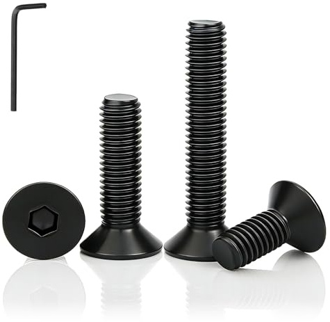 PDKKFF 25 Piezas Tornillo Avellanado M8x20mm Tornillos Allen con Cabeza Plana Avellanada de Acero al Carbono Norma DIN 7991 / ISO 10642 Para Reparación de Máquina de Muebles