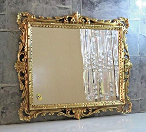 Artissimo Specchio da parete dorato, decorazione barocco, 43 x 37 cm