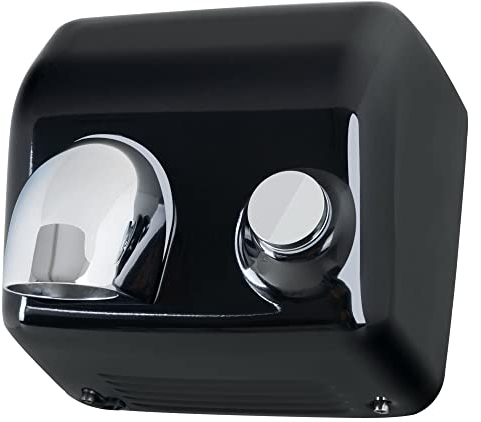 Stagecaptain HD-55BK Dryboy Händetrockner zur Wandmontage - Handtrockner mit Taster - Leistung: 2300 Watt - Stabile Metallkonstruktion - Einfach zu montieren - Inklusive Bohrschablone - Schwarz