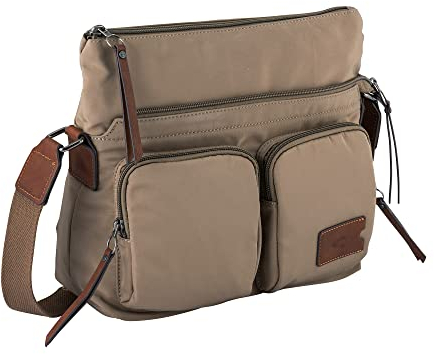 camel active Sky Damen Umhängetasche Crossbody Bag Mittelgroß Beige