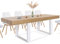 IDMarket - Esstisch, rechteckig, Phoenix, 8 Personen, Holz und Weiß, 200 cm