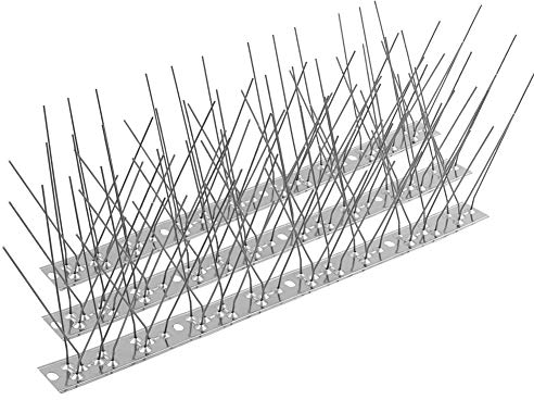 Edelstahl Taubenabwehr Vogelabwehr Spikes, Taubenschutz und Vogelschutzgitter für Balkon Dachbalken Garten Fensterbank 2 m