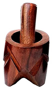 Pepper Mill Wood, Pepper Crusher. Mini Mortar Ironwood Handmade for Crush Chiltepin Chili Tepin, Spices or Peppers. Kitchen and Utensil Decor (Mini Molcajete)