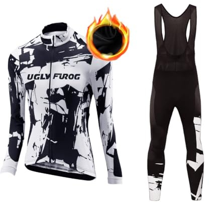 UGLY FROG Radbekleidung Langärmeliges warmes Damen Wollfutter Radhose mit Kissen 20D Gel