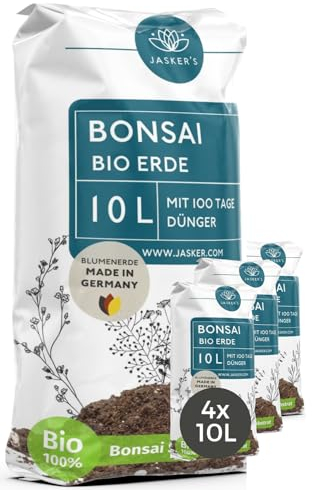 Bonsai Erde Indoor 40 L - Bonsaierde mit 100 Tage Startdünger - Ficus Erde & Bonsaierde Indoor - Ideal zum Umtopfen von Ficus Ginseng & Bonsai - Bonsaisubstrat - Bonsaierde Outdoor