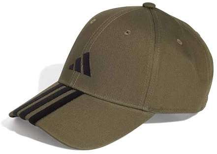 Adidas Unisex - Adulto Bball 3S cap New Logo, Olive Strata/Black, XS