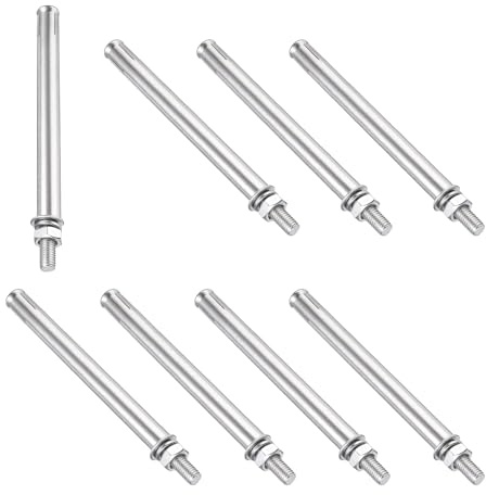 PATIKIL M8 x 150mm Bulloni Espansione, 8pz Bulloni Espansione in Acciaio Inossidabile 304 per Ancoraggio a Manica per Muro Cemento Mattoni Cartongesso Condizionatore d'Aria, Argento