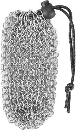 Tiardey Stainless steel dice bag Dungeons and Dragons dice set Stainless steel chain dice bag Metal bag with drawstring