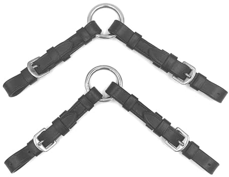 Equine Smile ES3015 Correa Pelham ajustable de piel 26 cm (Negro)