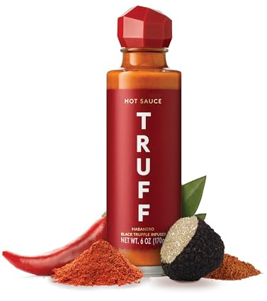 TRUFF Habanero Black Truffle Hot Sauce, Gourmet Hot Sauce with Jalapeño, Red Chili Peppers with More Heat, Black Truffle Oil, Agave Nectar, Hotter Flavor Experience in a Bottle, 6 oz.