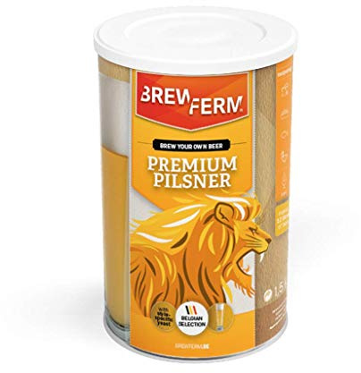 Brewferm - Kit de bière Premium Pilsner - Kit biere a faire soi meme - 12 Litres - Rafraîchissante, savoureuse et agréable amertume de houblon