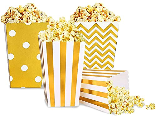 La Llareta Popcorn Boîtes, 45 Pack Sacs De Popcorn, Bonbons Conteneur, pour Collations De Fête, Bonbons, Maïs Soufflé, Biscuits Et Fête De Noël, Sac Cadeau De Mariage d'Anniversaire (3 Styles)