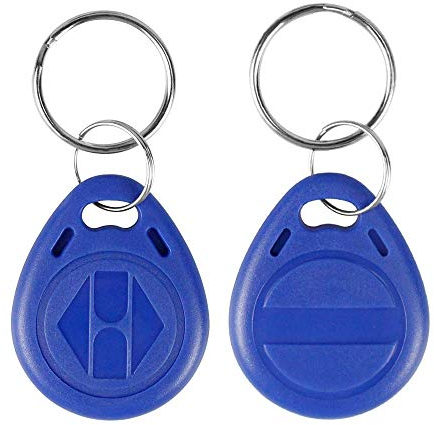 YAVIS EM4305 10 x RFID Transponder Chipschlüssel Beschreibbare Schlüsselring 125KHz Nähe EM ID Karte Etikett Token keyfob, Farbe Blau