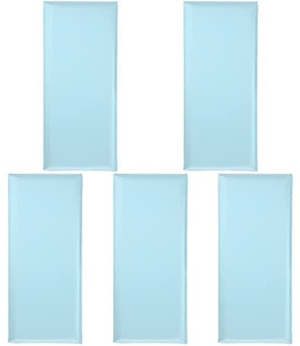 DECHOUS 3D Anti- Collision Wall Padding 5pcs Shockproof Peel and Stick Wall Sticker Removable Leather Cladded Wallpaper Soft Cushion for Kids Room Bed Headboards TV Walls